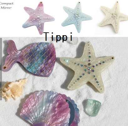 Tippi コンパクトミラー 手鏡 ヒトデ Starfish レインボー ホワイト ブルー かわいい 持ち運び ギフト プレゼントの通販はau Pay マーケット Coloring Life