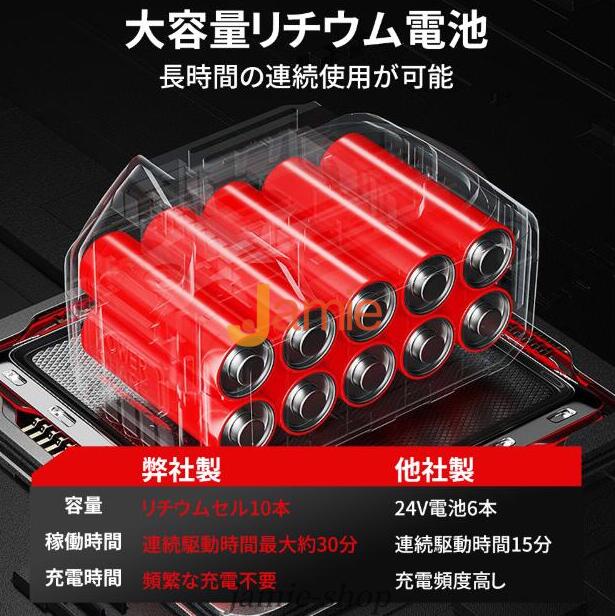 除雪機 充電式 コードレス 電動 大容量バッテリー付き 除雪幅300mm 除雪高170ｍm 伸縮除雪機 折り畳み式 軽量 雪かき ハイパワー 家庭用 除雪用品_8