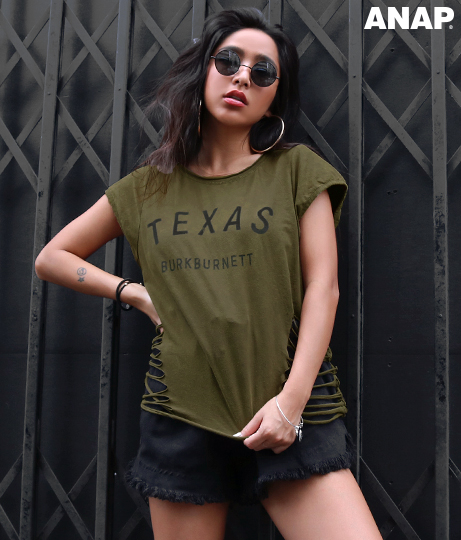 50 Off リメイク風サイドフリンジtシャツ アナップ Anap レディース トップス 緑 黒 カーキ ブラック 秋物 秋冬 Aw リメイク 風 サの通販はau Pay マーケット Anap Au Pay マーケット店