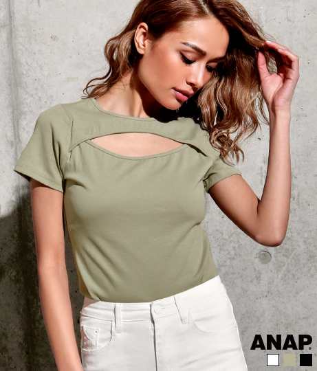 50 Off フロントオープントップス Anap アナップ Tシャツ レディース 胸開き トップス ティーシャツ ティシャツ 半袖 無地tシャツ の通販はau Pay マーケット Anap Au Pay マーケット店