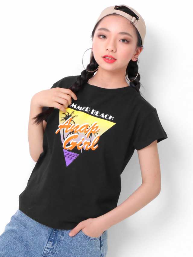 50 Off ヤシプリントtシャツ Anap Girl アナップガール ロゴt プリントtシャツ ヤシの木 Tシャツ 半袖tシャツ ティーシャツ 半袖 トの通販はau Wowma Anap Au Wowma 店