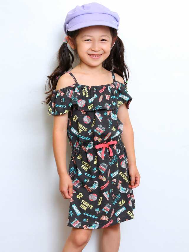 50 Off ハワイアン柄ワンピース アナップキッズ Anap Kids キッズ ワンピース キッズ女の子 子供服 白 黒 アイボリー ブラック 夏物の通販はau Pay マーケット Anap Au Pay マーケット店