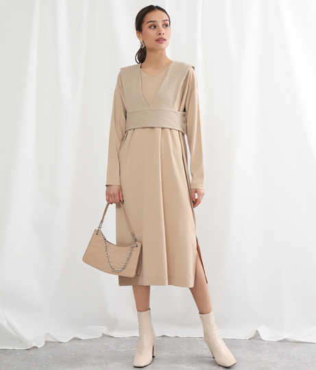 50 Off ベスト付レイヤードワンピース アナップ アルージュ Alluge レディース ワンピース 白 肌 アイボリー ベージュ 春物 春夏 Ssの通販はau Pay マーケット Anap Au Pay マーケット店