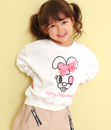 50 Off モチーフ入チュールリボンポンポントレーナー アナップキッズ Anap Kids キッズ トップス キッズ女の子 子供服 白 桃 オフホの通販はau Pay マーケット Anap Au Pay マーケット店