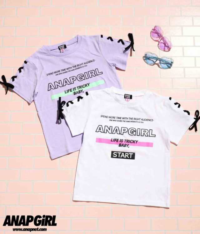 50 Off Anap Girl アナップガール 袖スピンドルラインロゴトップス Tシャツ ロゴt ティーシャツ 女の子 ティーンズ 半袖 プリント 中の通販はau Pay マーケット Anap Au Pay マーケット店