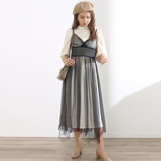 10 Off Chille チル リブワンピース チュールキャミワンピース レディース 春夏 ワンピース ドレス ロングワンピ ミディアムワンピの通販はau Pay マーケット Anap Au Pay マーケット店
