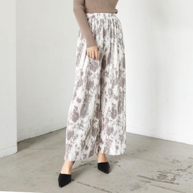 Anap アナップ タイダイプリーツワイドパンツ レディース 春夏 ボトムス ロングパンツ ブラウン ブラック Onesizeの通販はau Pay マーケット Anap Au Pay マーケット店