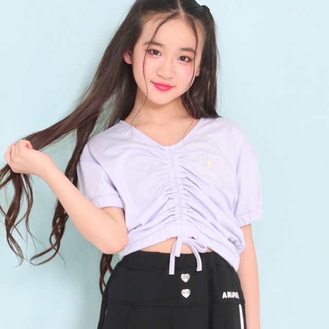 Anap Girl アナップガール シャーリングトップス ガール 春夏 トップス カットソー Tシャツ 中学生 ファッション ティーンズ 韓国 ライムの通販はau Pay マーケット Anap Au Pay マーケット店