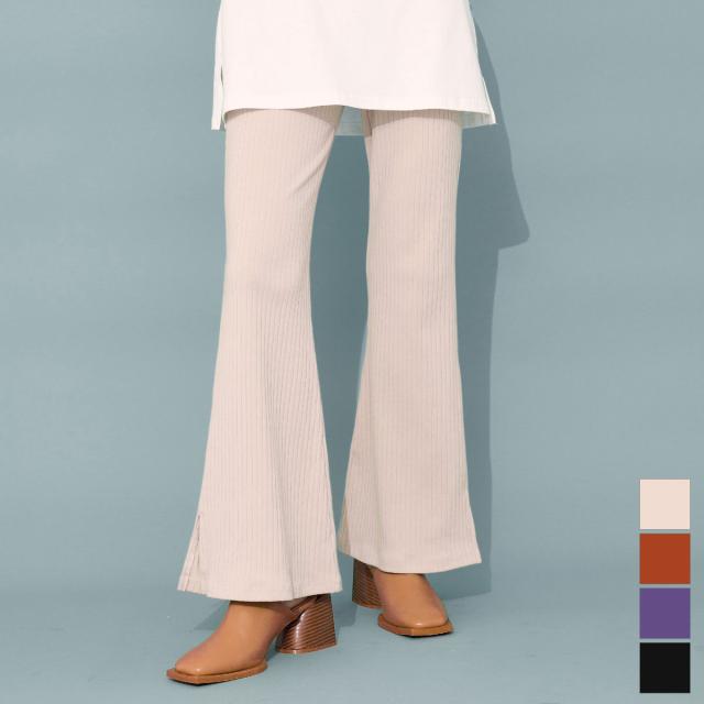 30 Off Anap アナップ サイドスリットワイドリブフレアパンツ レディース 春夏 ボトムス ロングパンツ アイボリー オレンジ パープルの通販はau Pay マーケット Anap Au Pay マーケット店