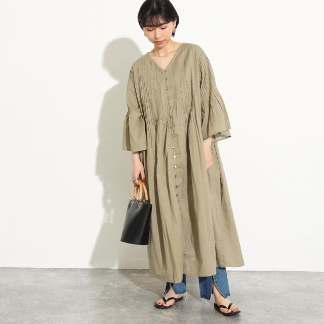 30 Off Factor ファクターイコール ピンタック前開きコットンロングワンピース レディース 春夏 ワンピース ロングワンピ オフホワの通販はau Pay マーケット Anap Au Pay マーケット店