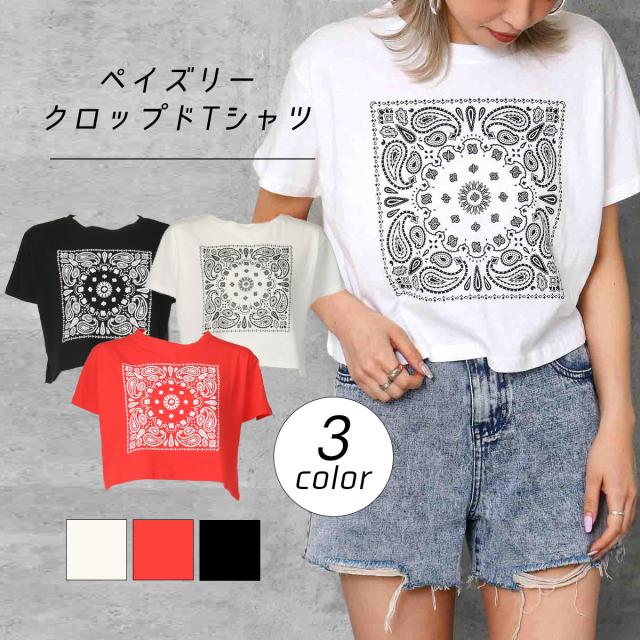 70 Off ペイズリークロップドtシャツ Anap アナップ クロップド Tシャツ ショート丈 レディース トップス ペイズリー柄 プリントtシの通販はau Pay マーケット Anap Au Pay マーケット店