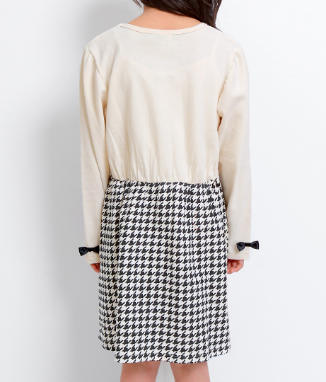 50 Off 千鳥柄切り替えワンピース アナップキッズ Anap Kids キッズ ワンピース キッズ女の子 子供服 白 黒 アイボリー ブラック 冬の通販はau Pay マーケット Anap Au Pay マーケット店