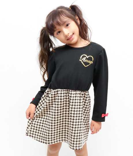 50 Off 千鳥柄切り替えワンピース アナップキッズ Anap Kids キッズ ワンピース キッズ女の子 子供服 白 黒 アイボリー ブラック 冬の通販はau Pay マーケット Anap Au Pay マーケット店