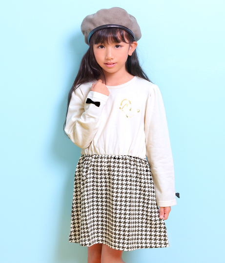50 Off 千鳥柄切り替えワンピース アナップキッズ Anap Kids キッズ ワンピース キッズ女の子 子供服 白 黒 アイボリー ブラック 冬の通販はau Pay マーケット Anap Au Pay マーケット店