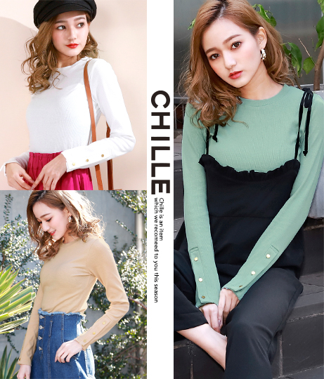 1000円均一 袖ボタン付きリブトップス Anap アナップ リブ カットソー レディース ロンt ロンティー ロンティ 長袖tシャツ ロングtシの通販はau Pay マーケット Anap Au Pay マーケット店