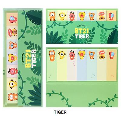 BTS公式グッズ☆BT21 STICKY INDEX 付箋（yellow/pink/tiger