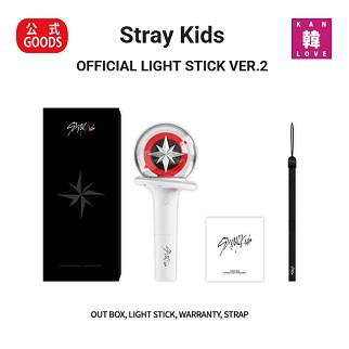 Stray Kids OFFICIAL LIGHT STICK VER.2 公式グッズ スキズ ペンライト ストレイキッズ JYP  /おまけ：生写真1+トレカ9(8809876077480-01-商品が購入可能です