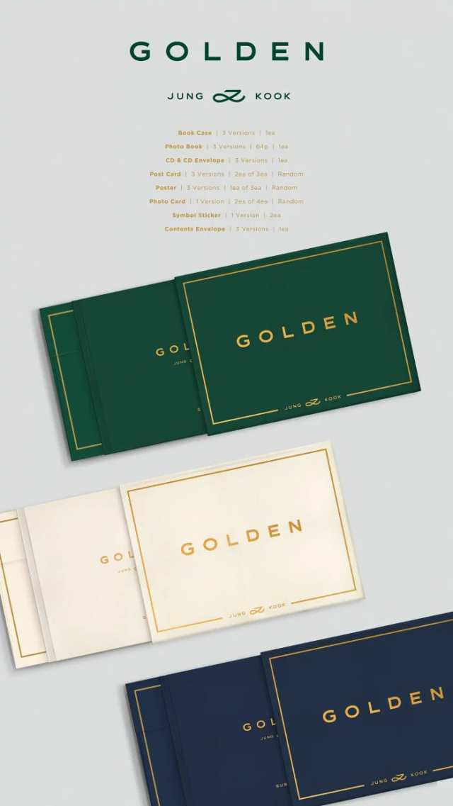 JUNGKOOK 1st【GOLDEN】SHINE/SOLID/SUBSTANCE バージョン 選択