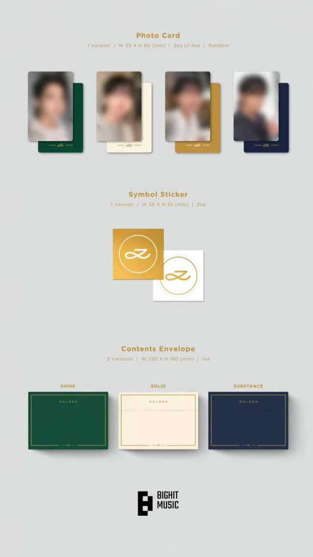 JUNGKOOK 1st 【GOLDEN】 SHINE/SOLID/SUBSTANCE 3SET アルバム ジョングク グク BTS 防弾少年団  /おまけ：生写真+トレカ(8809962361097｜au PAY マーケット