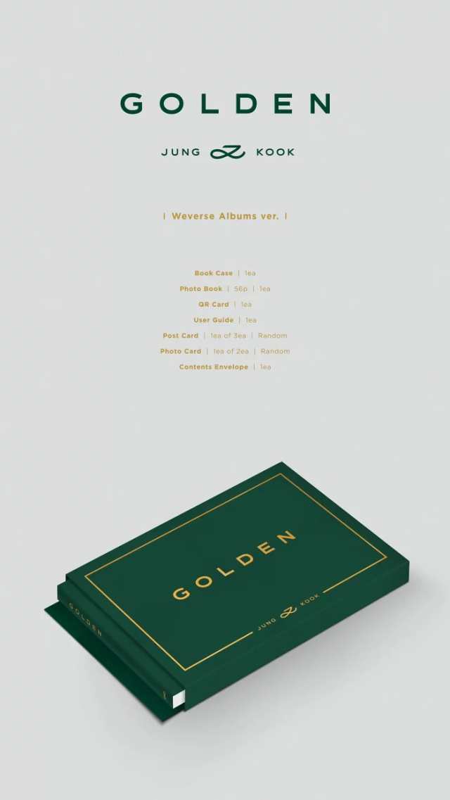 JUNGKOOK 1st 【GOLDEN】 3SET+Weverse Albums ver. アルバム 
