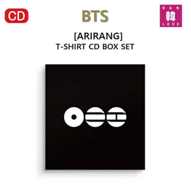 BTS ARIRANG T-SHIRT CD BOX SET 公式 限定版 CD アルバム 防弾少年団 初回限定版! バンタン ばんたん/おまけ：生写真1+トレカ8