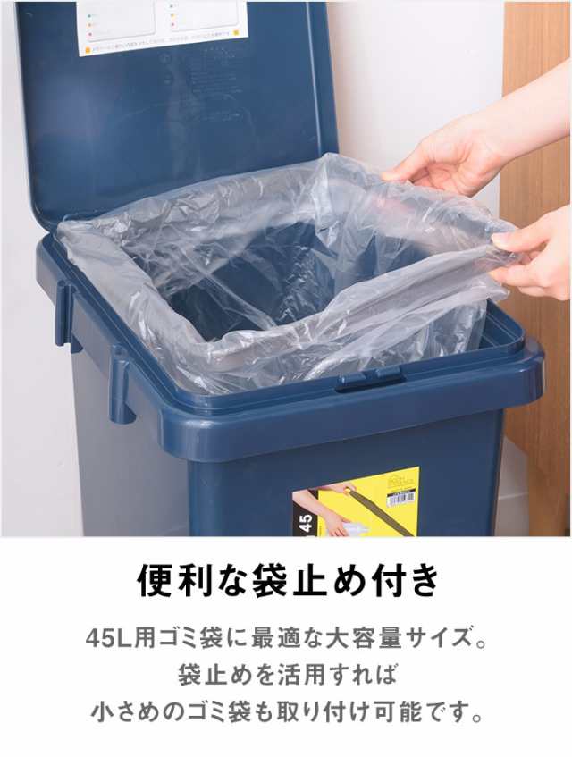 ゴミ箱 キッチン ふた付き 蓋つき 蓋付き 分別 45リットル袋可 45L袋可