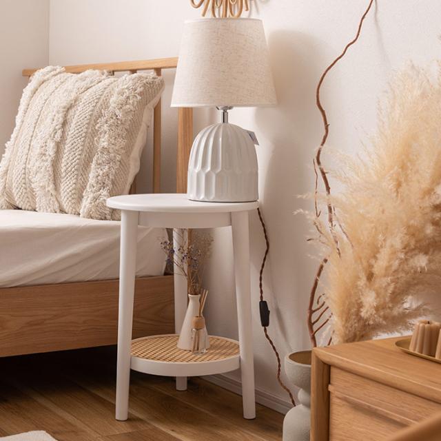 サイドテーブル ミニテーブル 直径70×高さ36cm Lサイズ 円形 イエロー ポリプロピレン 組立品 ラウンドテーブル リビング サイドテーブル 丸 直径40cm ナイトテーブル おしゃれ 北欧