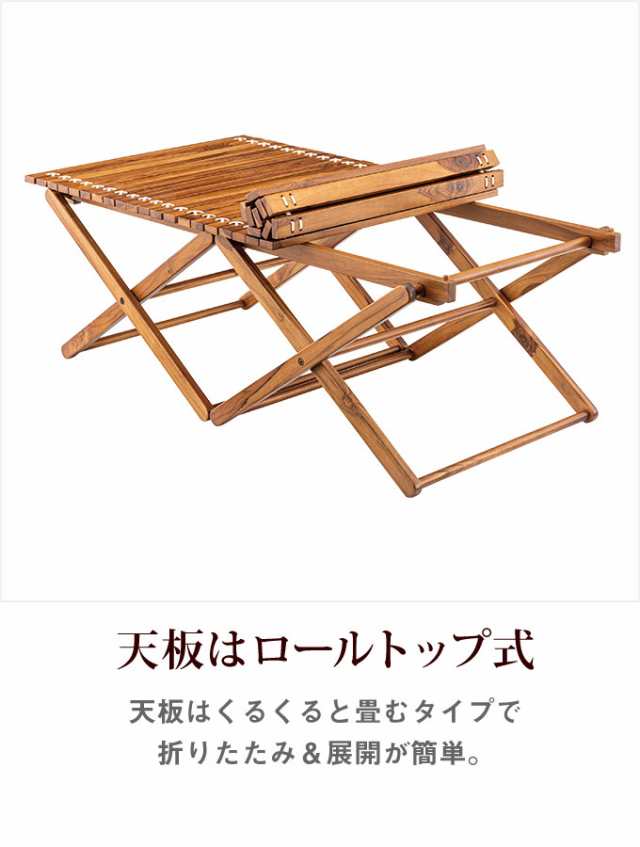 木製折りたたみテーブル 幅110cmタイプ アウトドアテーブル