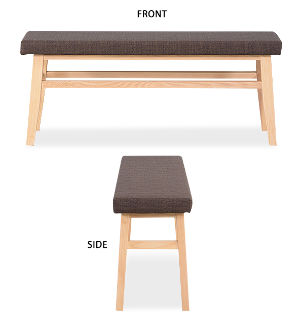 木製ベンチ　北欧ナチュラル「Bambiバンビベンチ」ダイニングベンチ　ベンチチェア　ベンチソファ　幅110cm 完成品　【送料無料】[d]