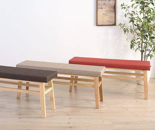 木製ベンチ　北欧ナチュラル「Bambiバンビベンチ」ダイニングベンチ　ベンチチェア　ベンチソファ　幅110cm 完成品　【送料無料】[d]