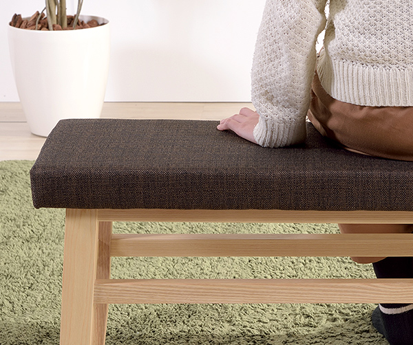 木製ベンチ　北欧ナチュラル「Bambiバンビベンチ」ダイニングベンチ　ベンチチェア　ベンチソファ　幅110cm 完成品　【送料無料】[d]