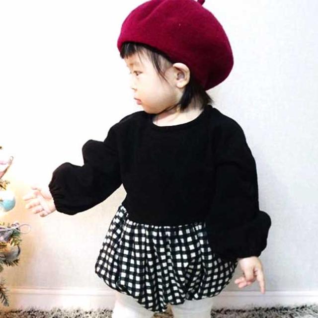 送料無料 ベビー ロンパース 女の子 カバーオール 水玉柄 チェック柄 長袖 秋冬 おしゃれ 赤ちゃん ベビー服 オールインワン 出産祝い の通販はau Pay マーケット キャメリア