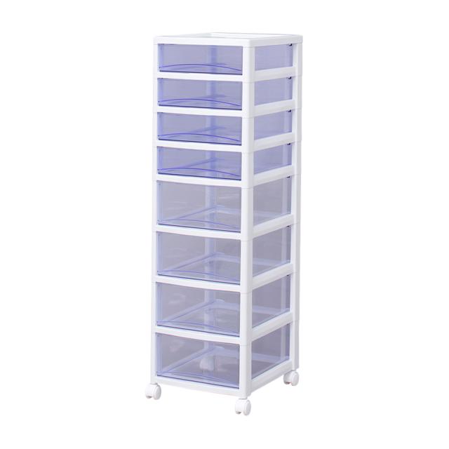 スーパークリアチェスト SCE-440 (ホワイト/クリアブルー) 1台 アイリスオーヤマ 中型4段＋深型4段タイプの通販は 6,350円