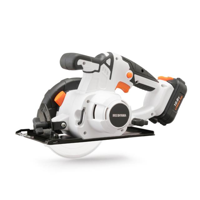 充電式丸のこ 10.8V 125mm (バッテリー付き) JSC125 ホワイト アイリスオーヤマ 1台