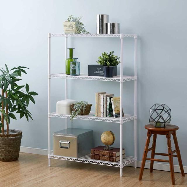 カラーメタルラック 幅75cm CMM-75124(ホワイト) 1台 アイリスオーヤマ