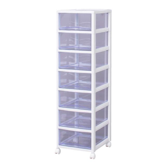 スーパークリアチェスト 引出深型タイプ SCE-070(ホワイト/クリアブルー) 1個 アイリスオーヤマ チェスト 整理 収納