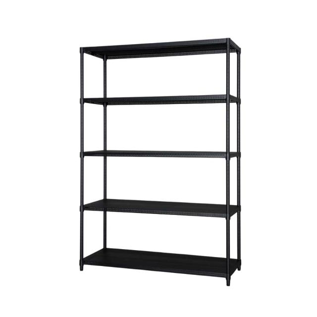 カラーパンチングラック 幅120cm CMR-P1218J(ブラック) 1個 アイリスオーヤマ メタルラック