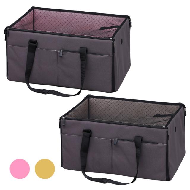 ペット ドライブボックス  PDFW-60(ピンク ブラウン) 1個 アイリスオーヤマ 猫 犬 ペットキャリー