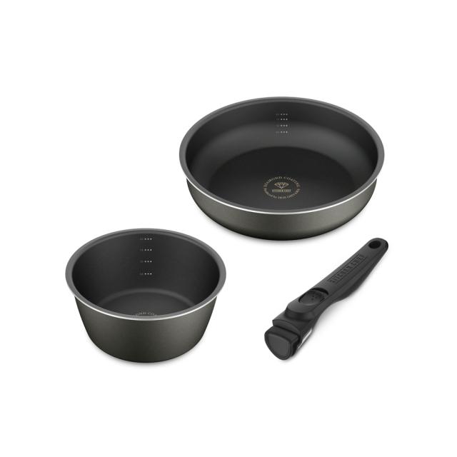 パンディープラス ガス 3点セット DCG-S3S ロイヤルグレー フライパン26cm 鍋20cm マルチハンドル アイリスオーヤマの通販は 5,869円