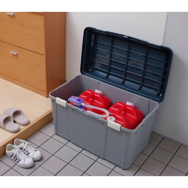 収納ボックス ワイドストッカー 105L グリーン/グレー WY-780(幅78cm) 5台セット アイリスオーヤマ 屋外 屋内 大容量_1