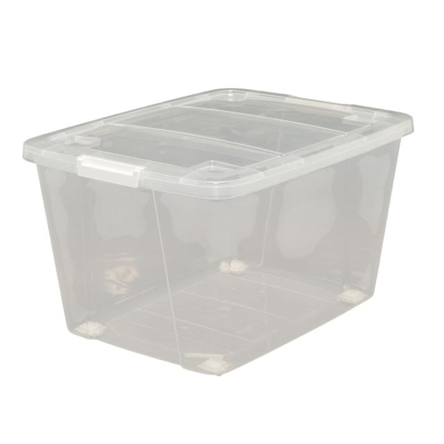 クローゼットキャリー クリア/ホワイト AA-530(奥行53cm) 10台セット アイリスオーヤマ 衣類収納 押入れ収納 小収納ボックス 収納ケース キャリーストッカー