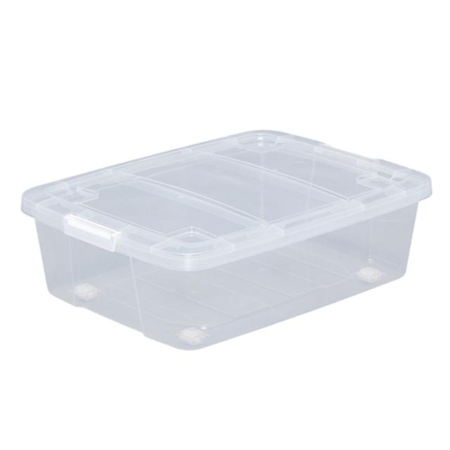 クローゼットキャリー クリア/ホワイト AA-530S(奥行53cm) 10台セット アイリスオーヤマ 衣類収納 押入れ収納 小収納ボックス 収納ケース キャリーストッカー