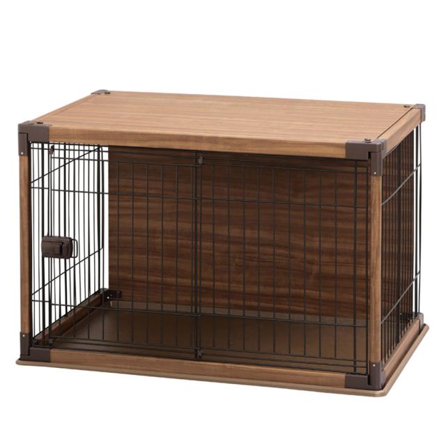 インテリア ウッディサークル ダークブラウン PIWS-960 1台 アイリスオーヤマ ケージ 犬サークル 犬 いぬ ワンちゃん 木目調 おしゃれ お洒落