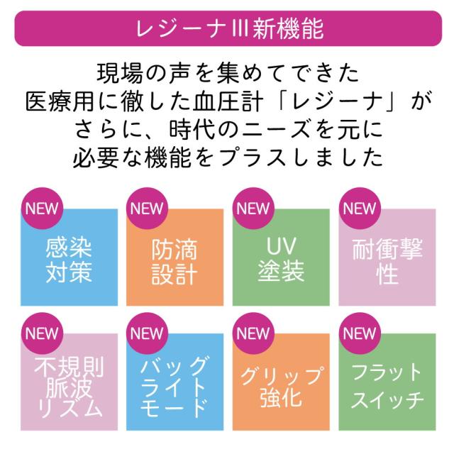 ワンハンド電子血圧計 レジーナIII ウォッシャブルカフ ナイロンカフブラダー1台 ケンツメディコ レジーナ3 医療 看護 防滴 0370B201 医療機器認証