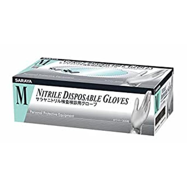 検査検診用グローブ（ニトリルグローブ 51086（ホワイト）M（200枚入り 【×10セット】 サラヤ病院 医療 看護 クリニック