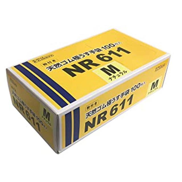 粉付き天然ゴム極うす手袋 ＮＲ６１１ 04708（M）100枚入り ダンロップホームプロダクツ 【×20セット】病院 医療 看護 クリニック