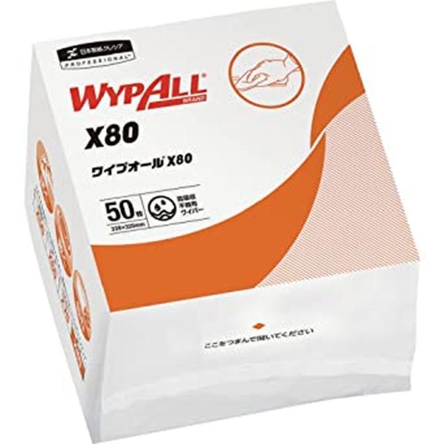 ワイプオールＸ８０（４つ折） 60585（50枚X12パック） 医療 看護 クリニック 病院 日本製紙クレシア