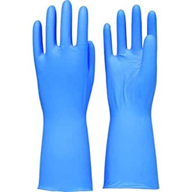 作業用手袋 ニトリルフィット 中厚手 330（ブルー）30CM エステー Ｍ 病院 医療 看護 クリニック 240袋の通販は