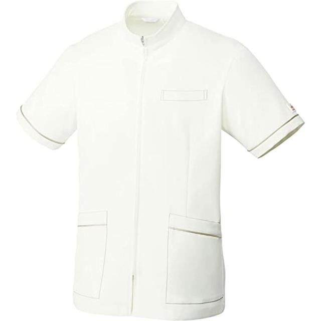 ジャケット（男性用） MK-0024-C-12（オフホワイト） MICHEL KLEIN ミッシェルクラン Ｍ 病院 医療 看護 クリニック