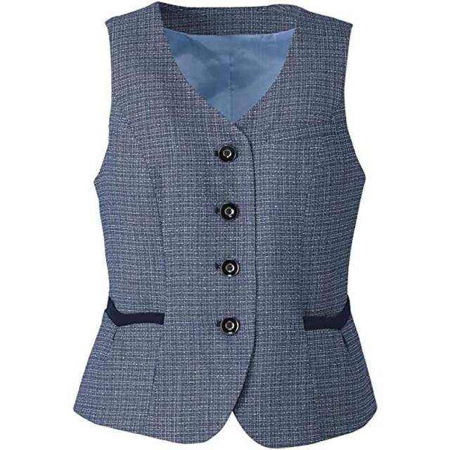 ベスト １９号 EAV684（ブルーチェック） 医療 看護 クリニック 病院 カーシーエンジョイ